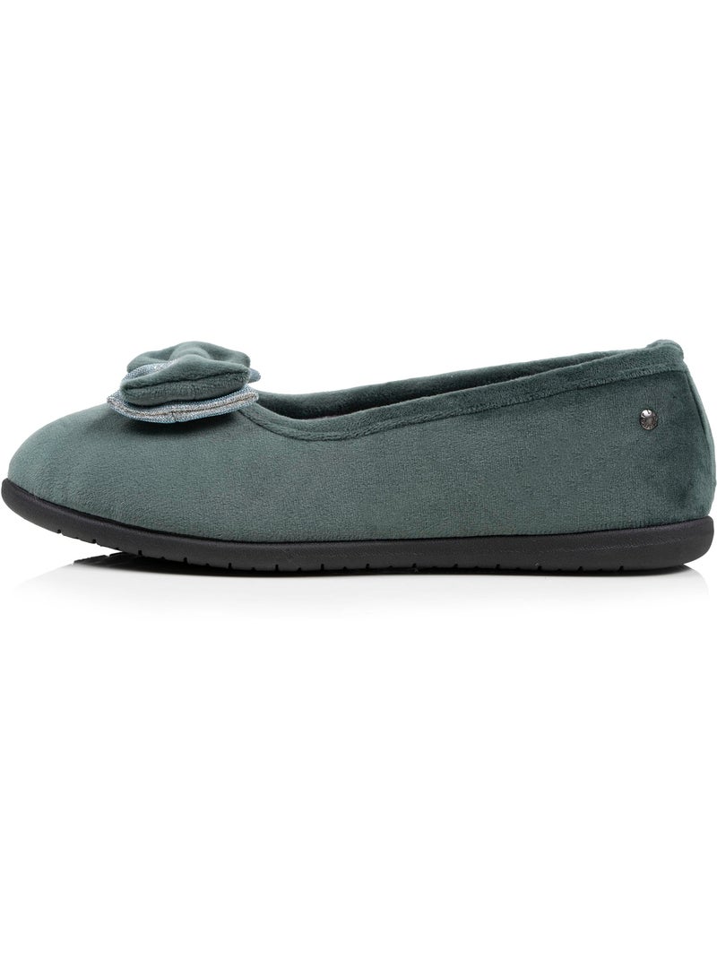 Chaussons ballerines souples, ultra confortables et légers, technologie everywear, femme Isotoner Vert Sauge - Kiabi