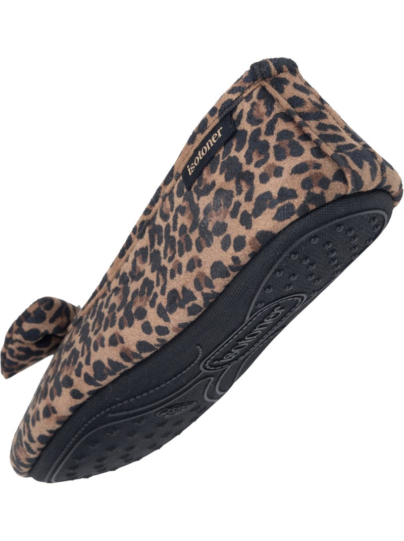 Chaussons ballerines suédine, semelle souple, mousse à femme Isotoner Beige - Kiabi