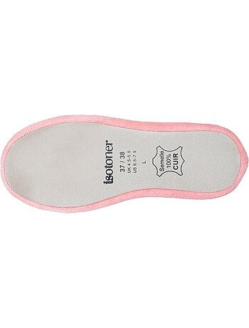 Chaussons ballerines ultra confortables, en coton biologique femme isotoner