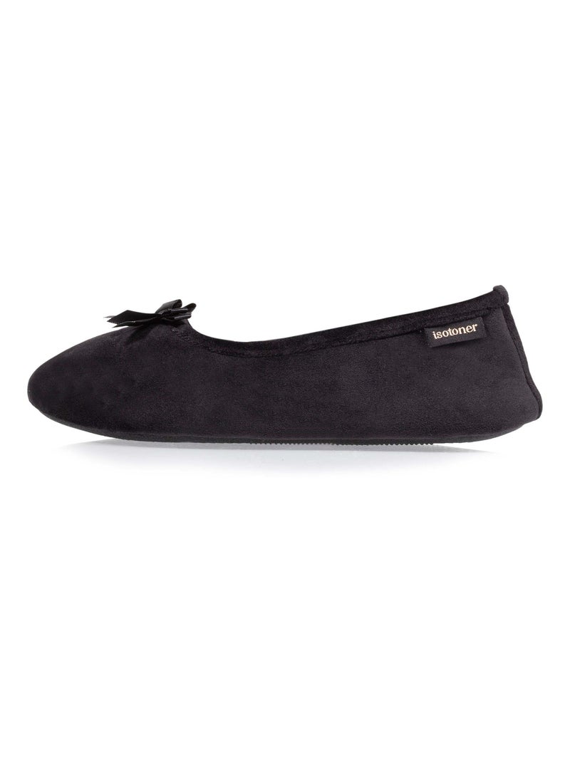 Chaussons ballerines ultra confortables, faciles à enfiler femme Isotoner Noir - Kiabi