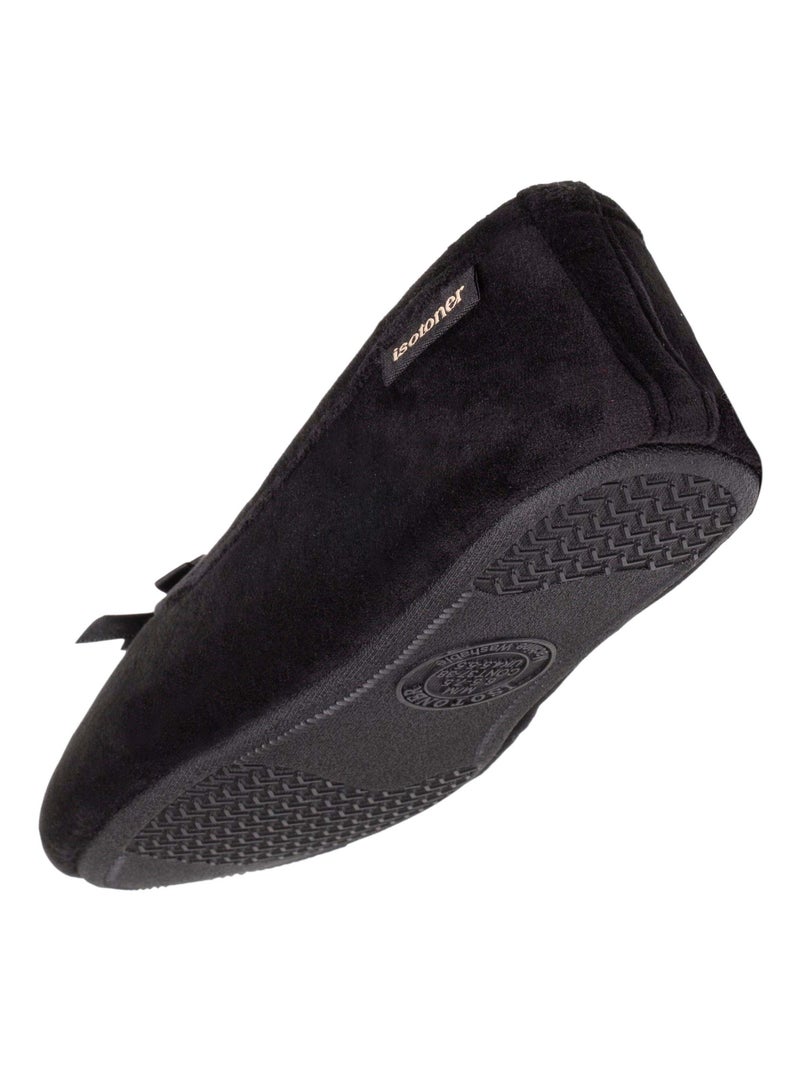 Chaussons ballerines ultra confortables, faciles à enfiler femme Isotoner Noir - Kiabi