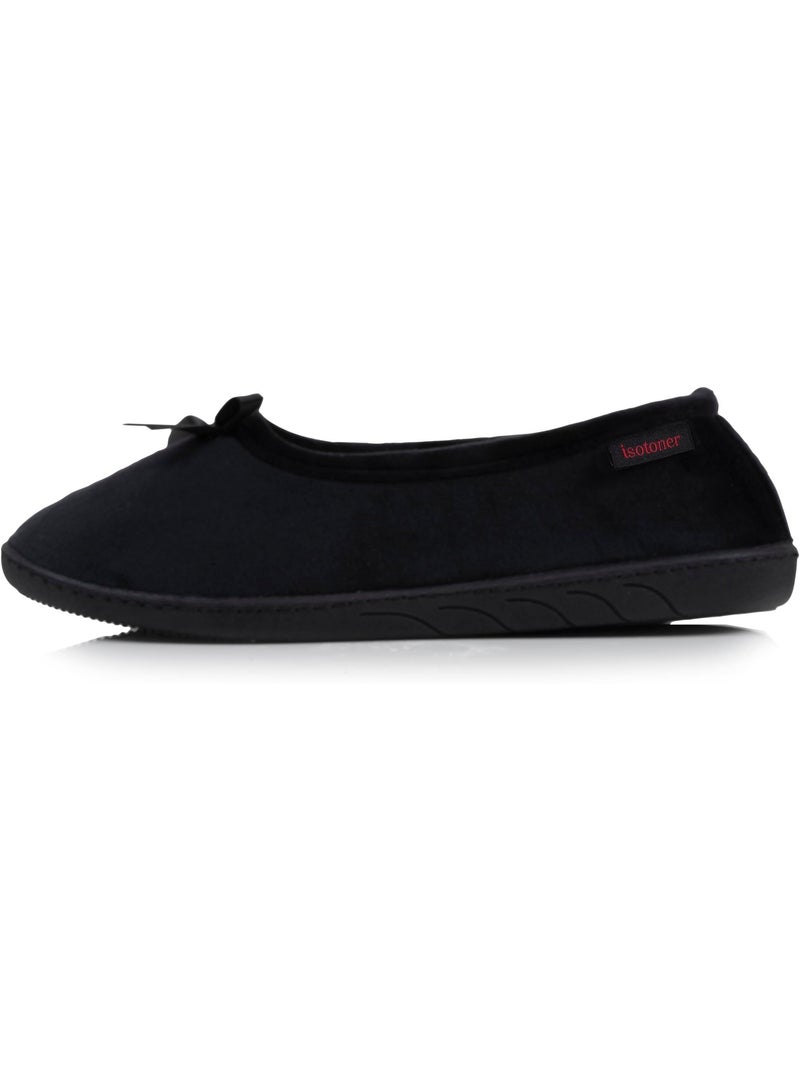 Chaussons ballerines ultra confortables semelle à mémoire de femme isotoner Noir - Kiabi