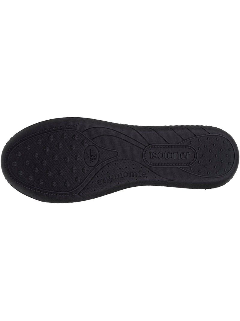 Chaussons ballerines ultra confortables semelle à mémoire de femme isotoner Noir - Kiabi