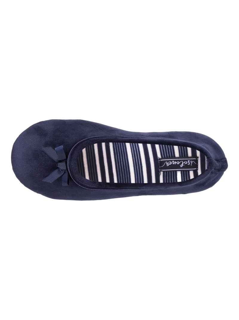 Chaussons Ballerines ultra confortables semelle à mémoire de forme Bleu marine - Kiabi