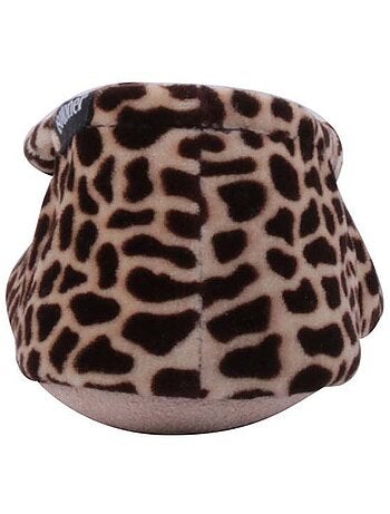 Chaussons ballerines ultra confortables, semelle cuir tannage végétal, grand nœud, femme Isotoner