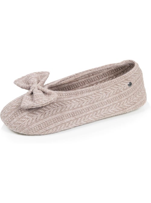 Chaussons ballerines ultra confortables, semelle en cuir, femme isotoner - Kiabi Chaussons ballerines ultra confortables, semelle en cuir, femme isotoner - Kiabi