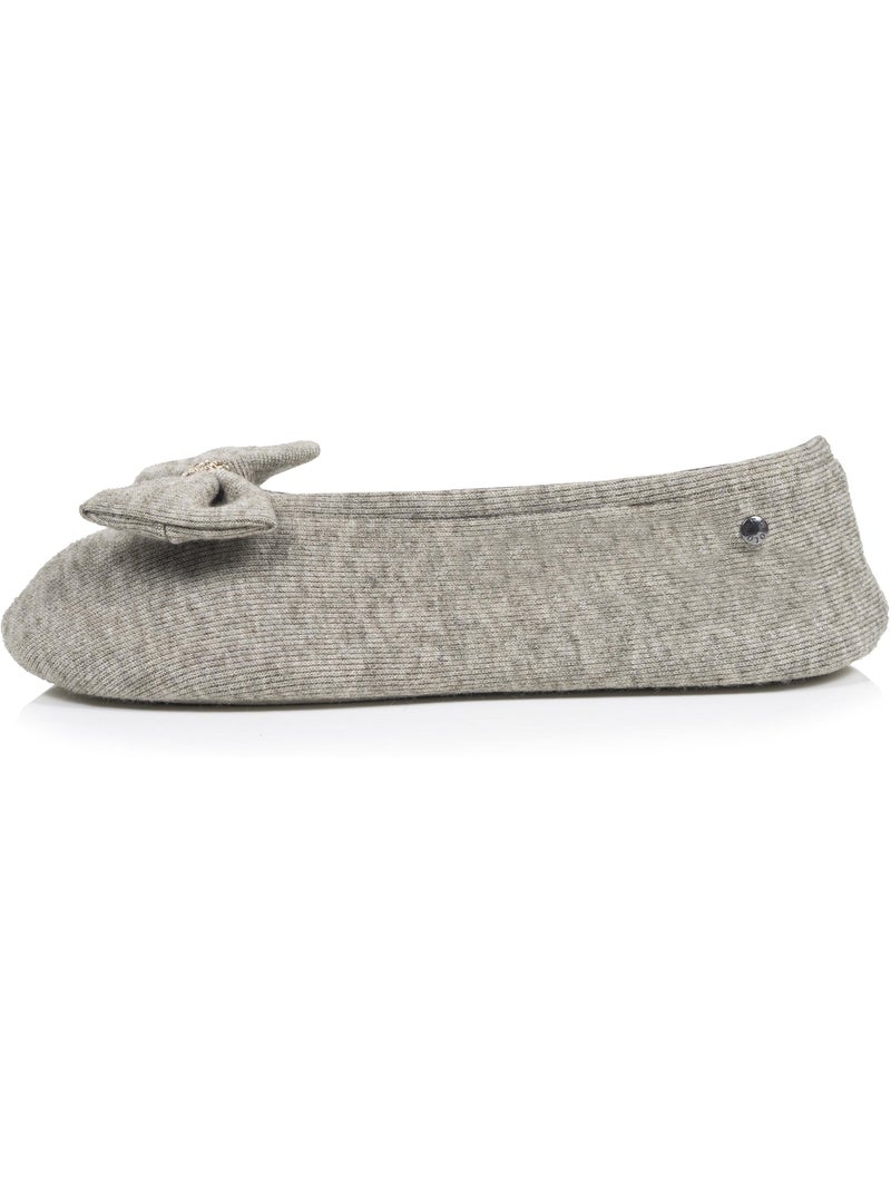 Chaussons ballerines ultra confortables, semelle en cuir, femme isotoner Kaki - Kiabi