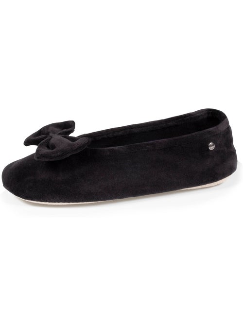 Chaussons ballerines ultra confortables, semelle en cuir, femme isotoner - Kiabi Chaussons ballerines ultra confortables, semelle en cuir, femme isotoner - Kiabi