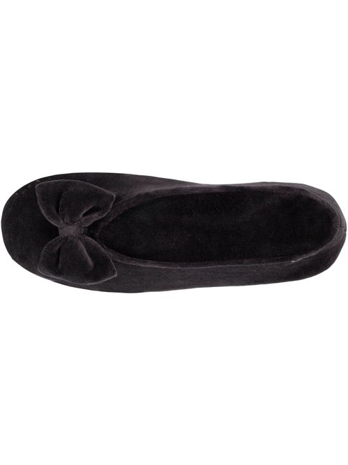 Chaussons ballerines ultra confortables, semelle en cuir, femme isotoner - Kiabi Chaussons ballerines ultra confortables, semelle en cuir, femme isotoner - Kiabi