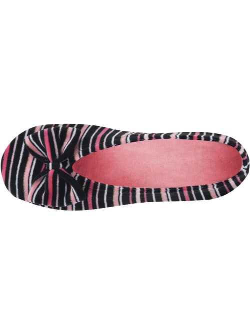 Chaussons ballerines ultra confortables, semelle en cuir, femme isotoner - Kiabi Chaussons ballerines ultra confortables, semelle en cuir, femme isotoner - Kiabi
