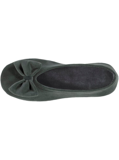 Chaussons ballerines ultra confortables, semelle en cuir, femme isotoner - Kiabi Chaussons ballerines ultra confortables, semelle en cuir, femme isotoner - Kiabi