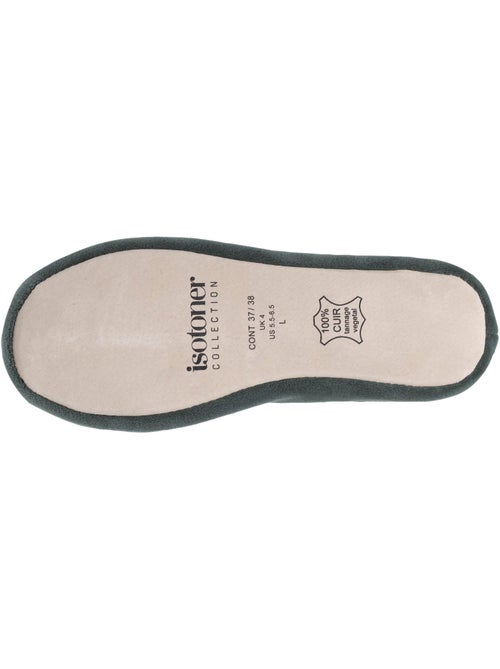 Chaussons ballerines ultra confortables, semelle en cuir, femme isotoner - Kiabi Chaussons ballerines ultra confortables, semelle en cuir, femme isotoner - Kiabi
