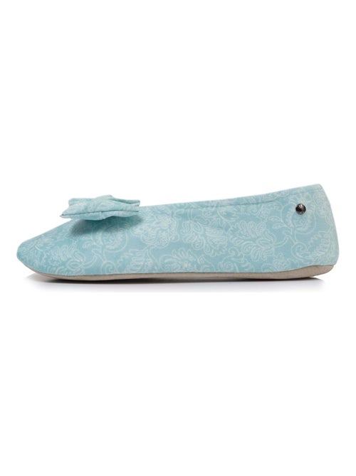 Chaussons ballerines ultra confortables, semelle en cuir, femme Isotoner - Kiabi