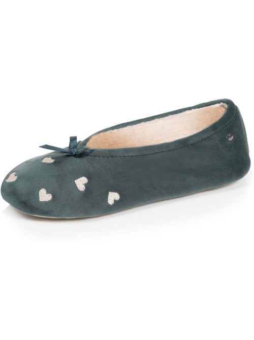 Chaussons ballerines ultra confortables, semelle en cuir, femme isotoner - Kiabi Chaussons ballerines ultra confortables, semelle en cuir, femme isotoner - Kiabi