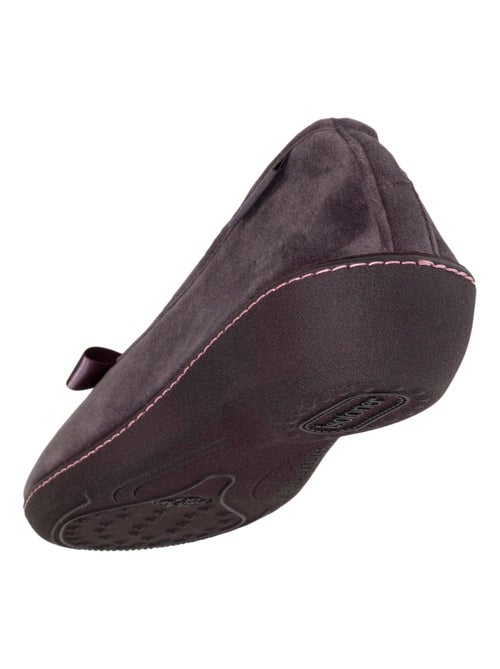 Chaussons ballerines ultra doux, ultra confort talon de 3,8 cm femme Isotoner - Kiabi