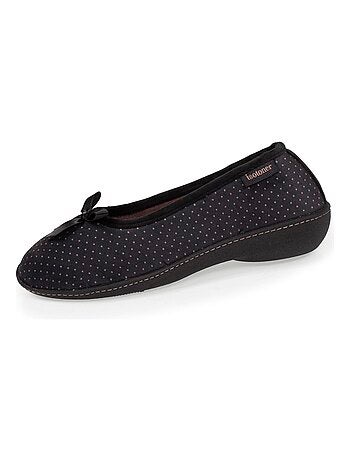 Chaussons ballerines ultra doux, ultra confort talon de 3,8 femme Isotoner