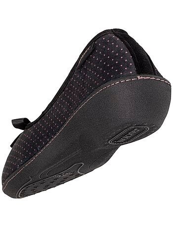 Chaussons ballerines ultra doux, ultra confort talon de 3,8 femme Isotoner