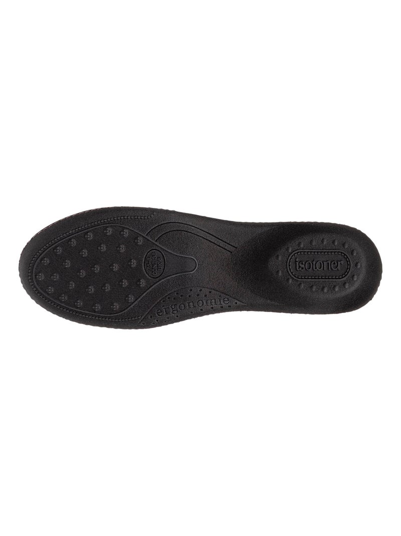 Chaussons ballerines ultra doux, ultra confort talon de 3,8 femme Isotoner Multicolore - Kiabi