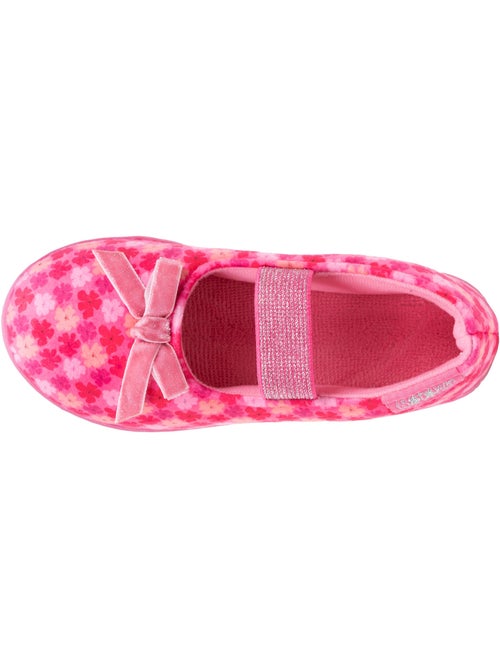 Chaussons ballerines velours, maintien souple, facile à fille Isotoner - Kiabi