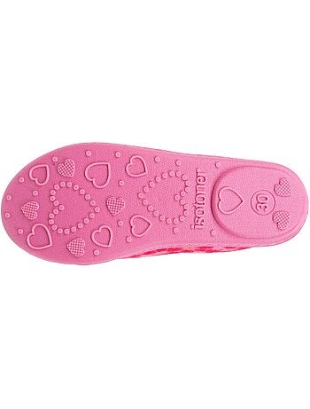 Chaussons ballerines velours, maintien souple, facile à fille