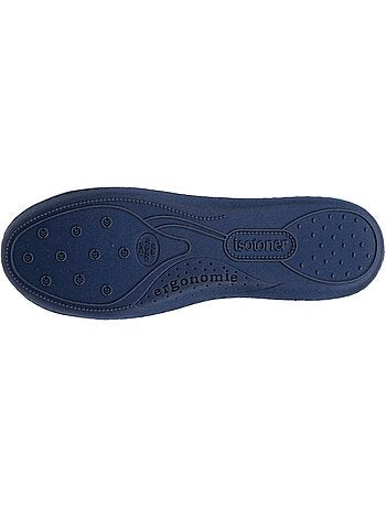 Chaussons ballerines microvelours semelle ergonomique soutien voûte plantaire femme Isotoner