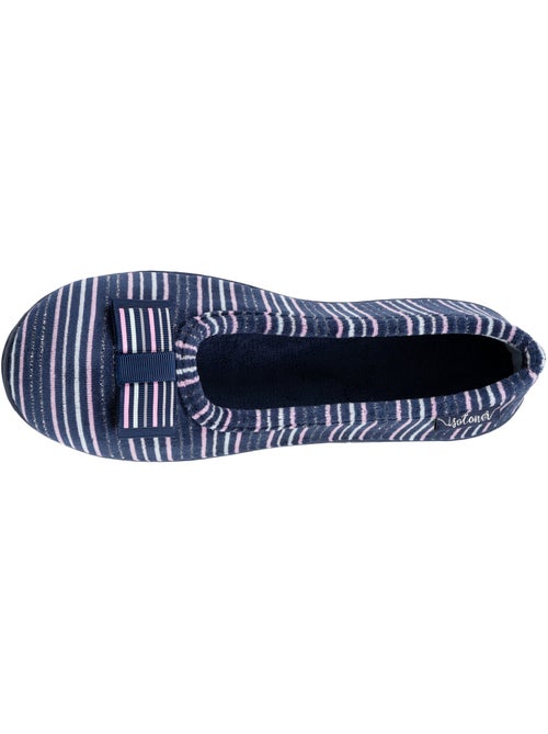 Chaussons ballerines velours semelle ergonomique femme Isotoner - Kiabi