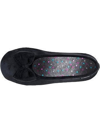 Chaussons ballerines velours semelle ultra souple mousse à femme Isotoner