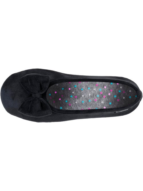 Chaussons ballerines velours semelle ultra souple mousse à femme Isotoner - Kiabi