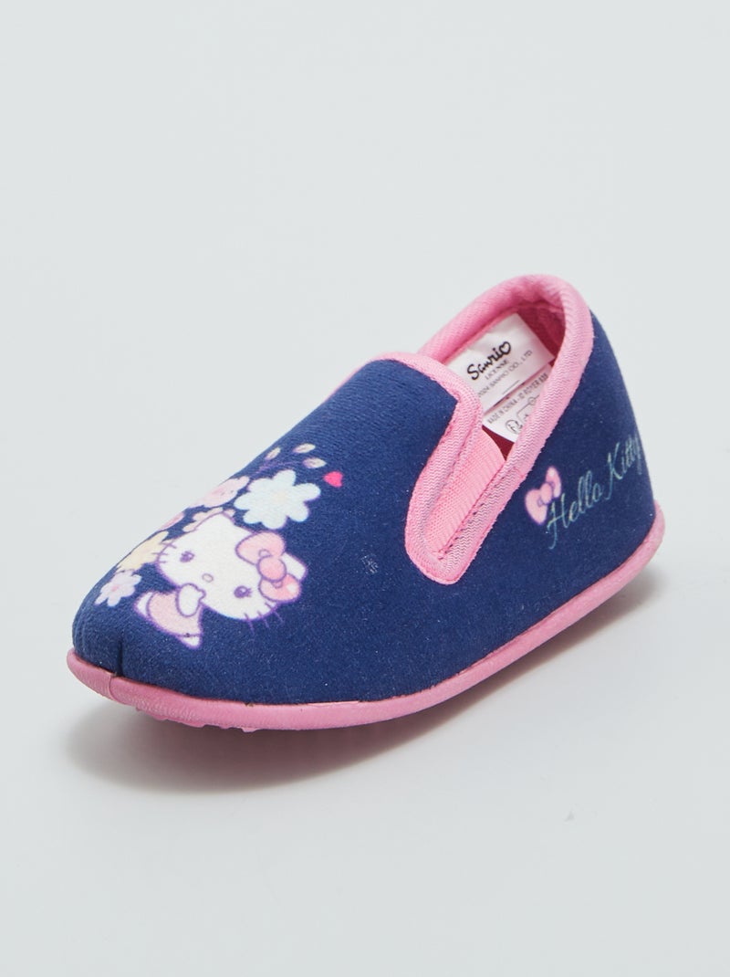 Chaussons bas 'Hello Kitty' Bleu/rose - Kiabi