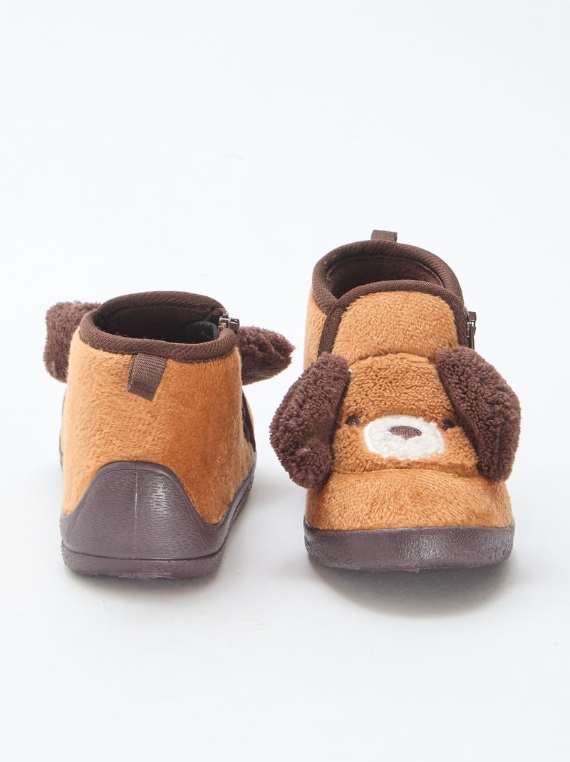 Chaussons bateau doux Marron - Kiabi