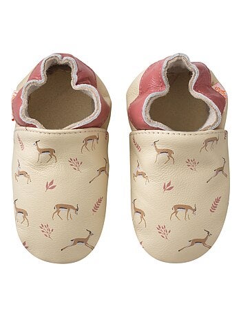 Chaussons b?b? cuir souple Ga?lle les gazelles