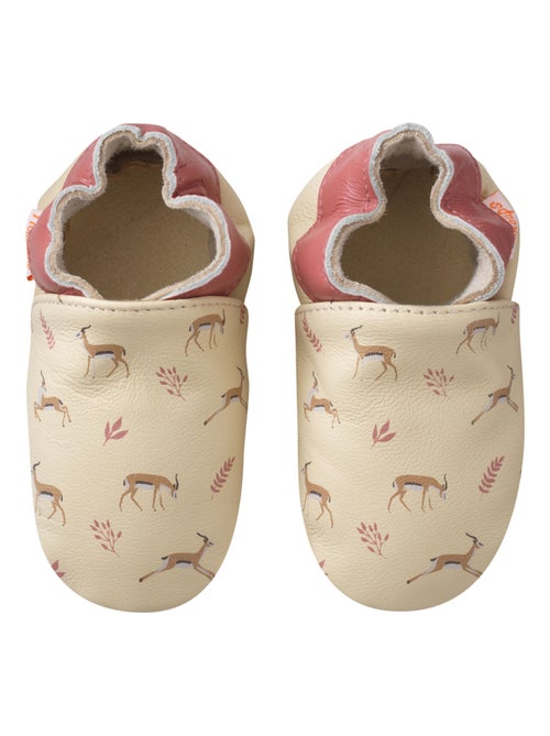 Chaussons b?b? cuir souple Ga?lle les gazelles - Kiabi