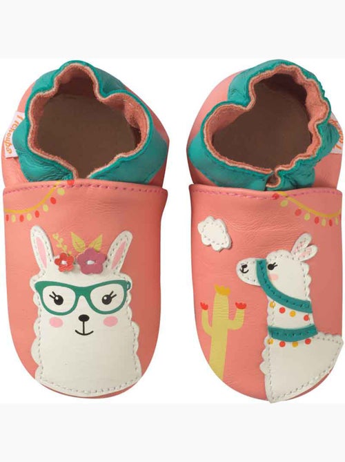 Chaussons b?b? cuir souple L?na le lama - Kiabi Chaussons b?b? cuir souple L?na le lama - Kiabi