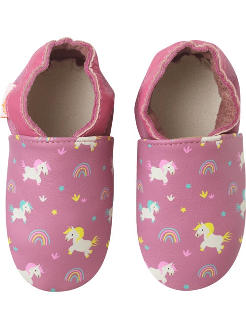 Chaussons b?b? cuir souple Lola les licornes - Kiabi Chaussons b?b? cuir souple Lola les licornes - Kiabi