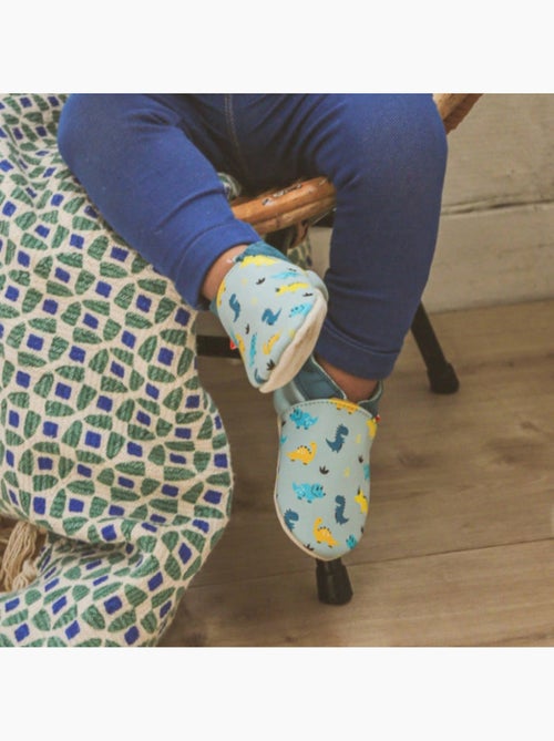 Chaussons b?b? cuir souple Nestor les dinosaures - Kiabi Chaussons b?b? cuir souple Nestor les dinosaures - Kiabi