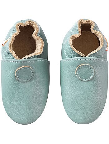 Chaussons b?b? cuir souple uni