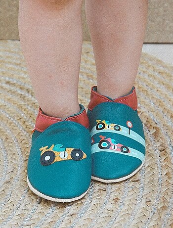 Chaussons b?b? cuir souple Valentin la formule 1