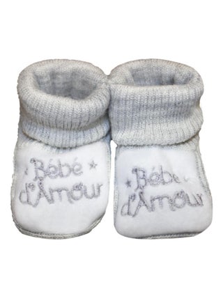 Chaussons bébé "BB D AMOUR" LES CHATOUNETS