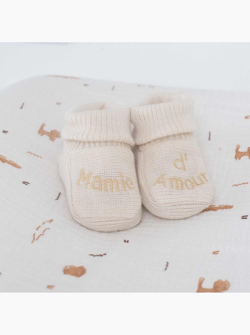 Chaussons bébé Beige - Kiabi