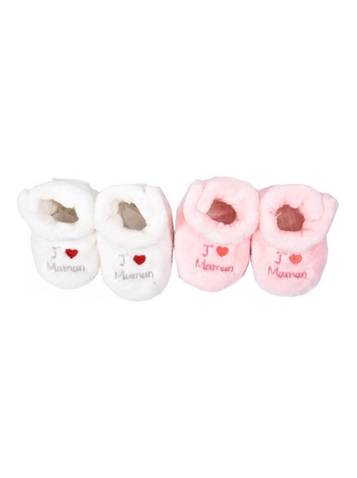Chaussons bébé Cocooning Fantaisie - Pack de 2 - Kiabi