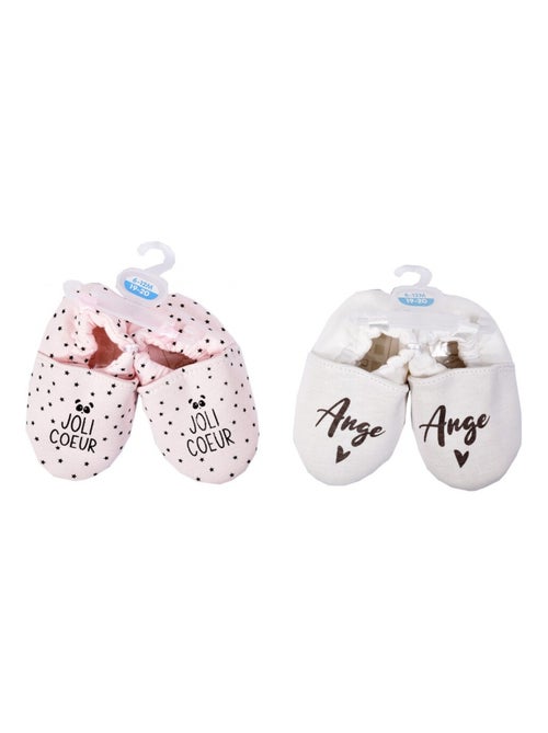 Chaussons bébé Cocooning Fantaisie - Pack de 2 - Kiabi