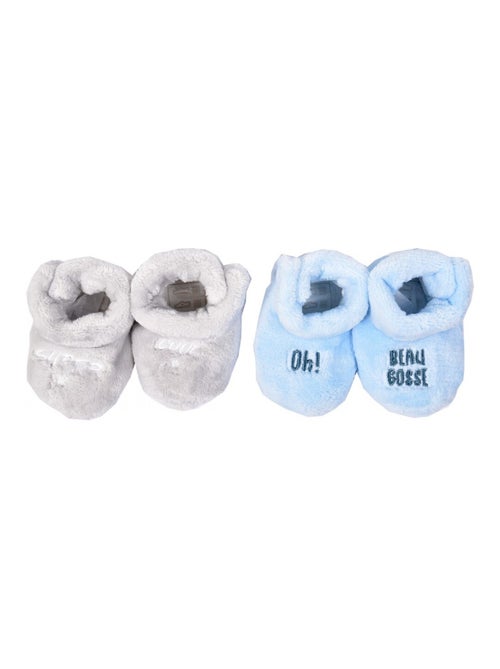 Chaussons bébé Cocooning Fantaisie - Pack de 2 - Kiabi