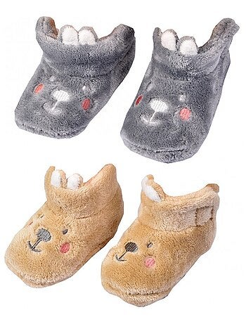 Chaussons bébé Cocooning Fantaisie - Pack de 2