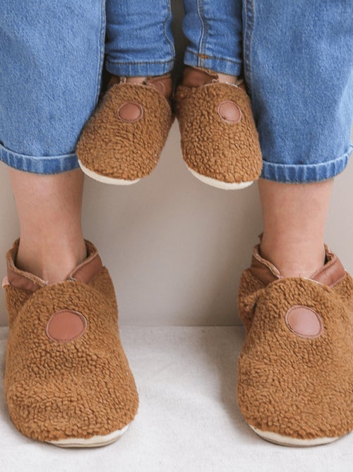 Chaussons bébé cuir souple bouclettes - Kiabi Chaussons bébé cuir souple bouclettes - Kiabi