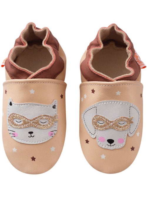 Chaussons bébé cuir souple Côme et Caire au bal masqué - Kiabi