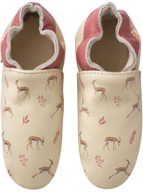 Chaussons bébé cuir souple Gaëlle les gazelles - Kiabi