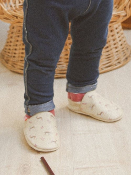 Chaussons bébé cuir souple Gaëlle les gazelles - Kiabi