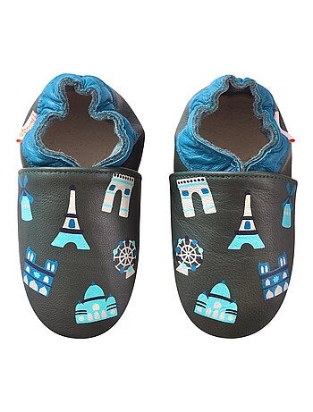 Chaussons bébé cuir souple Jimmy à Paris