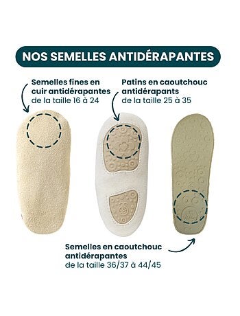 Chaussons bébé cuir souple Jo l'eucalyptus