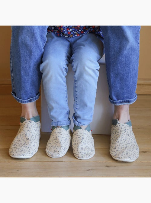 Chaussons bébé cuir souple Jo l'eucalyptus - Kiabi